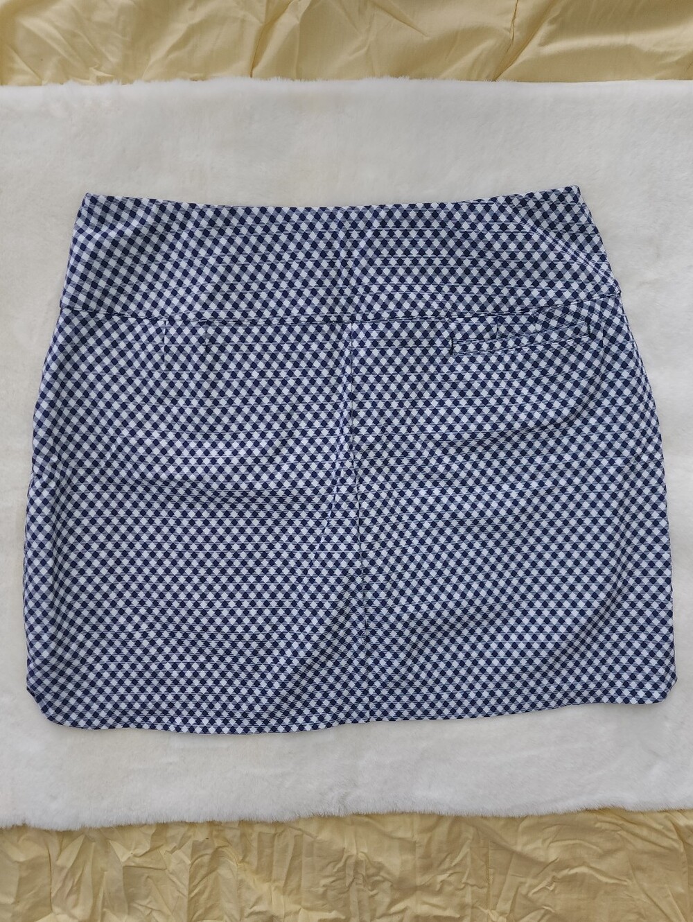 Lady Hagen Pull-on Tummy Control Navy Blue And White Gingham Sport Skort - Picture 9 of 9